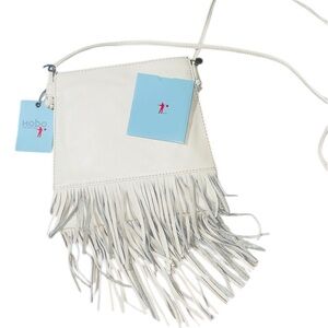 HOBO Cream Fringe Crossbody Bag